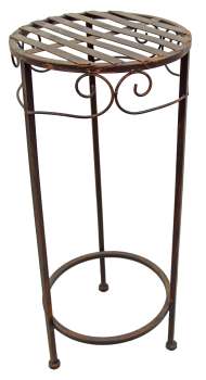 Preview: Eleganter Metall-Blumenständer im Vintage-Look Tecla groß ca. 30 cm - Gartendekoration